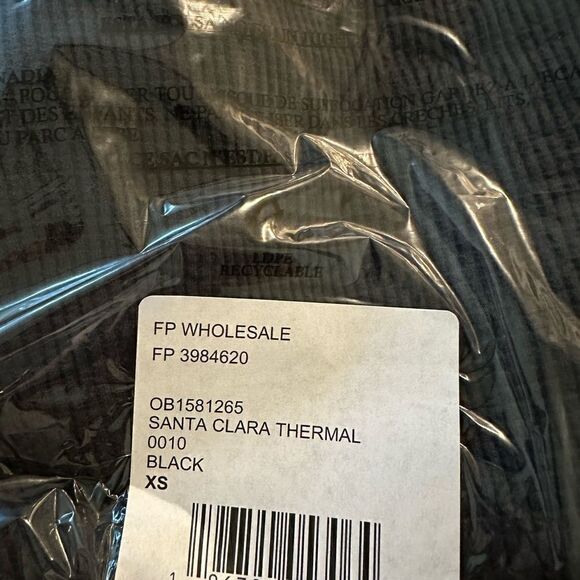 Free People Santa Clara thermal black NWT - Picture 10 of 10